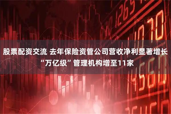 股票配资交流 去年保险资管公司营收净利显著增长 “万亿级”管理机构增至11家